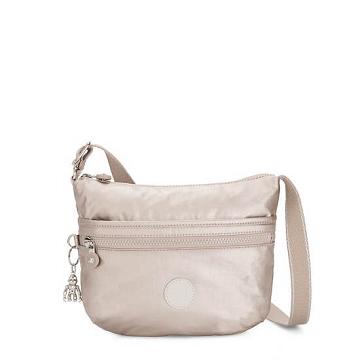 Bolsos Cruzados Kipling Arto Small Metallic Beige | MX 1084YX